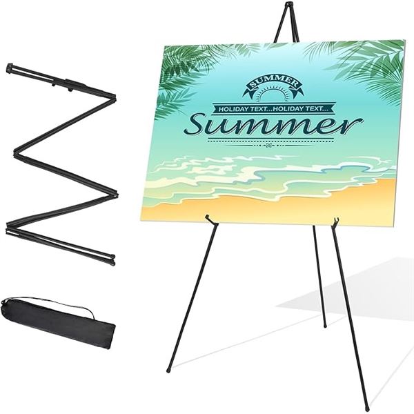 63" Portable/Collapsible Art Easel/Easel Stand Display for Signs & Posters - New