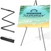 Image 1 : 63" Portable/Collapsible Art Easel/Easel Stand Display for Signs & Posters - New