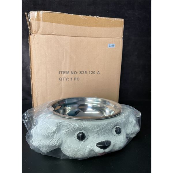 Cute Dog Bowl/Pet Feeding Bowl - Detachable Stainless Steel Dog Dish - New in Box