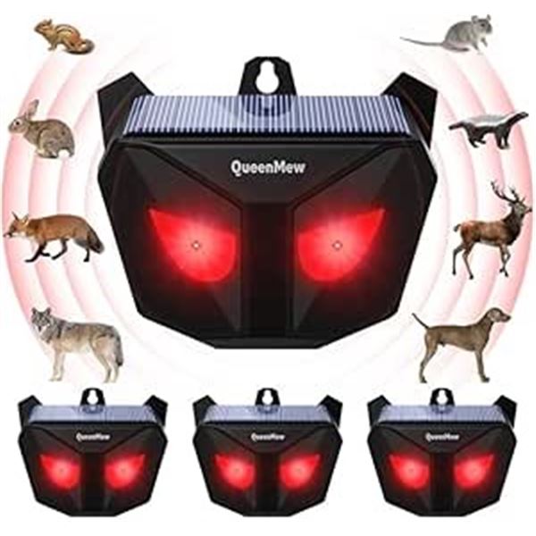 4-Pack Solar Animal Repellers - Repels Rodents, Raccoons, Rodents, Moles, etc. - New