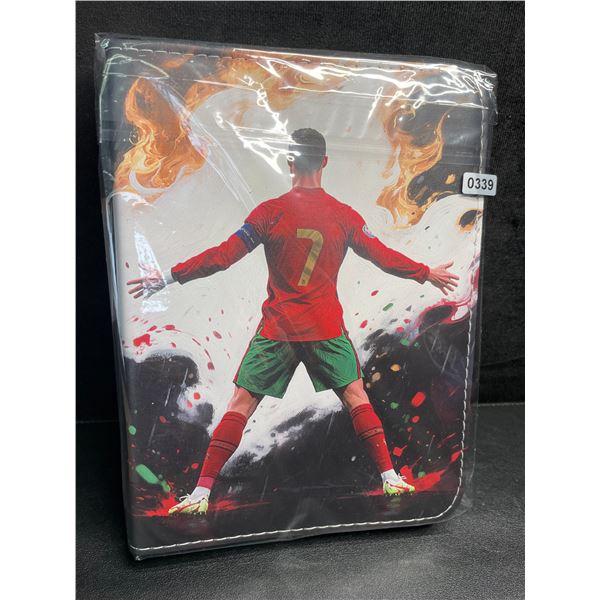 Soccer Card Leather Storage Binder - For Trading Cards - 400 Pockets - New