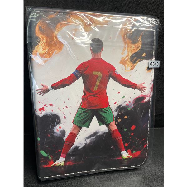 Soccer Card Leather Storage Binder - For Trading Cards - 400 Pockets - New