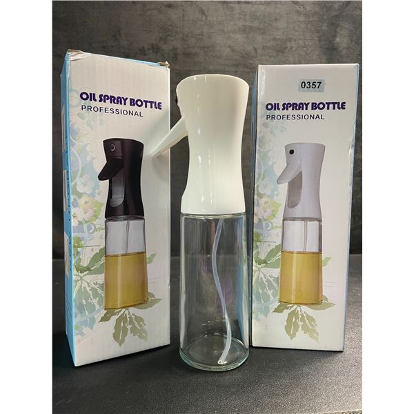 Lot of 2 Glass Oil Spray Bottles - New