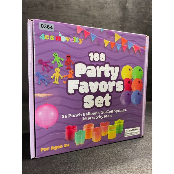 108PC Party Favors Set - Includes 36 Punch Balloons, 36 Slinkies, & 36 Stretchy Toys - New