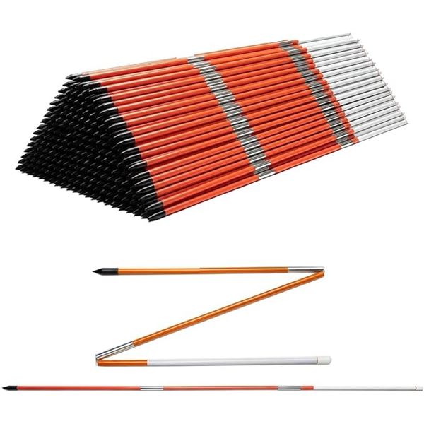 50PCS Long Reflective Driveway Markers/Stakes for Entrances/Walkways/Driveways (47" x 0.3") - NEW