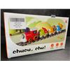 Image 6 : Electric Toy Train Set with Sound & Lights; Magnetic Connection Tracks & Road Signs Play Set - New