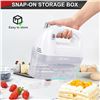 Image 11 : Electric Handheld Kitchen Mixer (400W) 5-Speed Lightweight Mixer w/ Storage Case - Brand New!