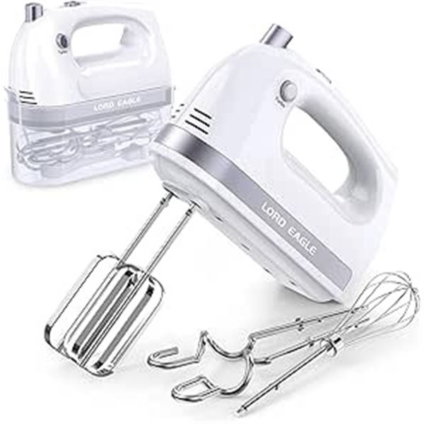 Electric Handheld Kitchen Mixer (400W) 5-Speed Lightweight Mixer w/ Storage Case - Brand New!