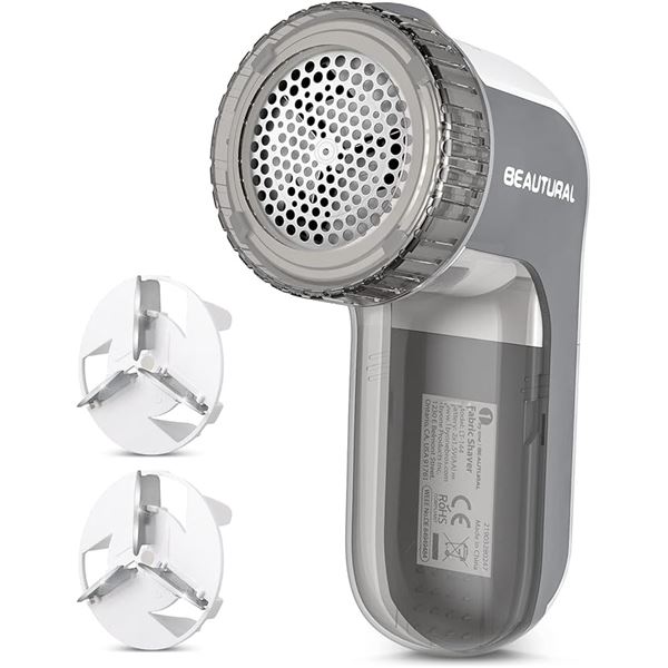 Beautural Electric Lint Remover/Fabric Shaver/Defuzzer with 2-Speeds & 2 Replacement Blades - New