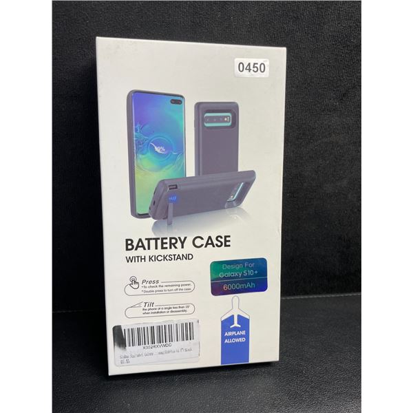 Battery Case/Charging Case (6000mAh) with Kickstand for Samsung Galaxy S10+ - New