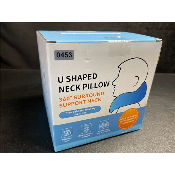 U-Shaped Ergonomic Slow-Rebound Memory Foam Neck Pillow - Great for Travel/Work - New