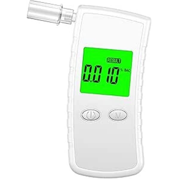 Portable Breathalyzer Device/Alcohol Tester (BAC) with Digital Display, Case, & 10 Mouthpieces - New