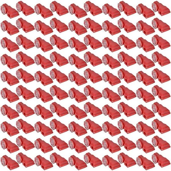 100PCS Peg Hook Locks/Plastic Red Anti-Theft Display Shelf Hook Locks - New