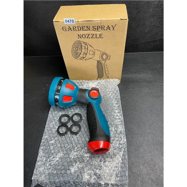 Garden Hose Spray Nozzle with Various Spray Patterns/Ergonomic Grip - New