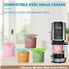 Image 5 : 4PC Ice Cream Containers for Ninja Creami with Lids and Spoons - New