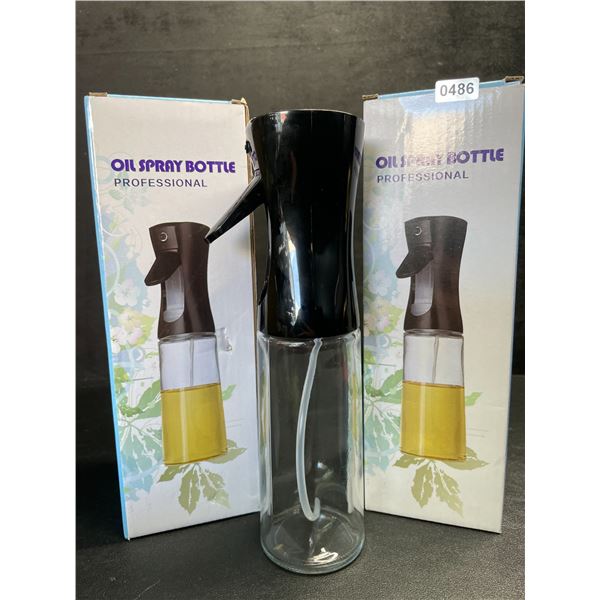 Lot of 2 Glass Oil Spray Bottles - New