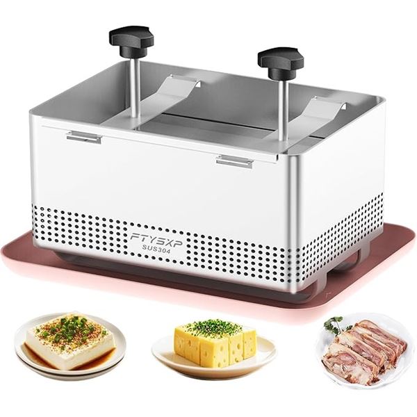 Stainless Steel Tofu Press Box/At-Home Vegetarian/Vegan Tofu Maker - Brand New