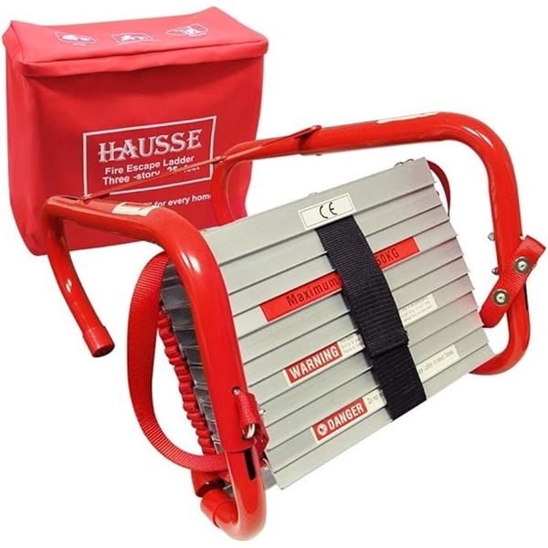 Hausse Retractable 3-Story 25FT Fire Escaper Ladder for Emergency Preparedness - NEW IN BOX!