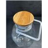 Image 5 : Almond Cow Glass Pitcher/Milk Container with Lid 