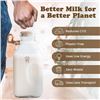 Image 9 : Almond Cow Glass Pitcher/Milk Container with Lid 