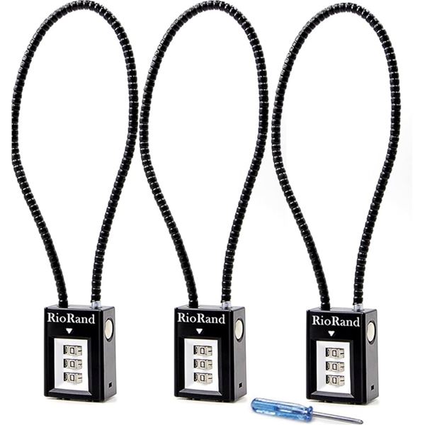 3PC Box of RioRand 15" Gun Cable Locks for Pistons/Shotgun/Rifles/Weapons - Brand New