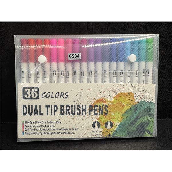 36PC Dual-Tip Artist Markers - 36 Colours - 1.2mm and 0.4mm Sizing - Brand New!