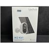 Image 1 : LaxiHub 3MP Outdoor WiFi Battery Security Camera Kit with Solar Panel (W2 Kit1) - New Sealed!