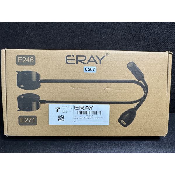 Eray Wall Mounted 15" Flexible Gooseneck Reading Light with USB and Touch Control - New