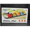 Image 4 : Electric Toy Train Set with Sound & Lights; Magnetic Connection Tracks & Road Signs Play Set - New