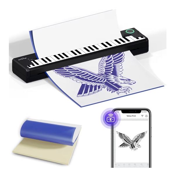 Peripage P90 Wireless Tattoo Stencil/Transfer Printer; Inkless Thermal Portable Tattoo Printer - NEW
