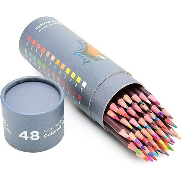 Art-N-Fly 48PC Professional Oil-Based Colored Pencils for Artists - Includes Skin Tones - New