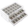 Image 1 : 3-Tier Clear Acrylic Jewelry Organizer Box/Tray for Rings, Necklaces, Earrings - New