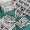 Image 4 : 3-Tier Clear Acrylic Jewelry Organizer Box/Tray for Rings, Necklaces, Earrings - New