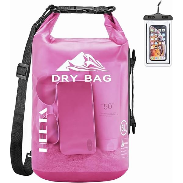 Heeta 5L Dry Bag/Lightweight Waterproof Storage Bag for Travel/Swimming/Boating etc. - New