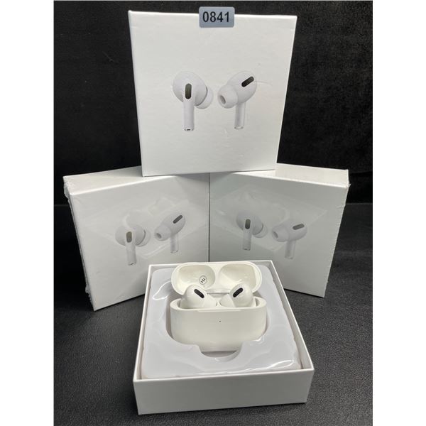 Lot of 3 Pairs Air-Pod Style Wireless Earbuds with Charging Cases - New Sealed!