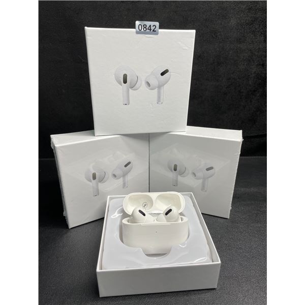 Lot of 3 Pairs Air-Pod Style Wireless Earbuds with Charging Cases - New Sealed!