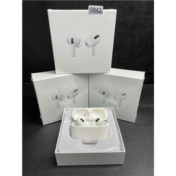 Lot of 3 Pairs Air-Pod Style Wireless Earbuds with Charging Cases - New Sealed!