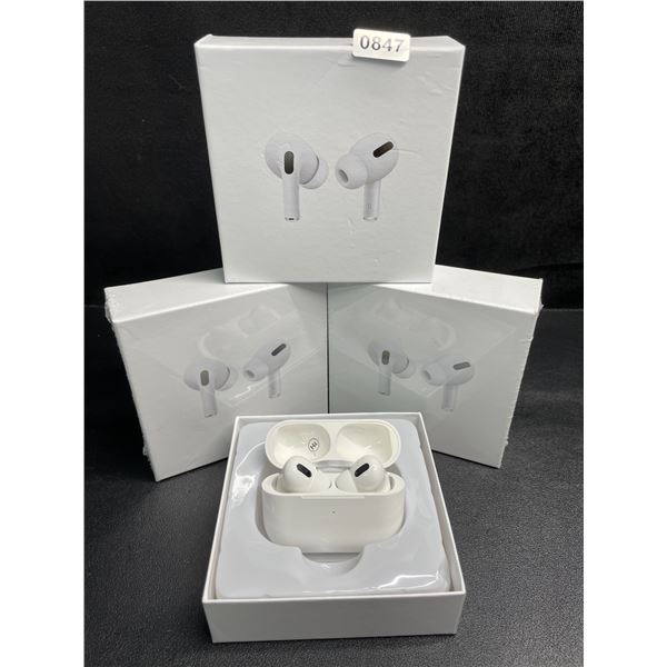 Lot of 3 Pairs Air-Pod Style Wireless Earbuds with Charging Cases - New Sealed!