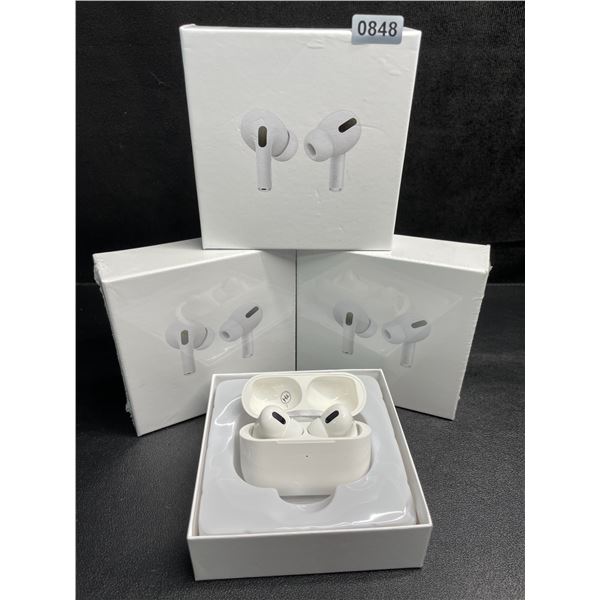 Lot of 3 Pairs Air-Pod Style Wireless Earbuds with Charging Cases - New Sealed!