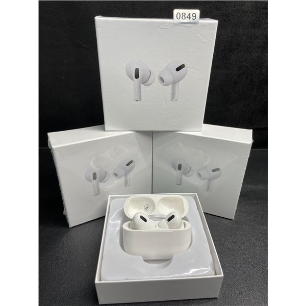 Lot of 3 Pairs Air-Pod Style Wireless Earbuds with Charging Cases - New Sealed!