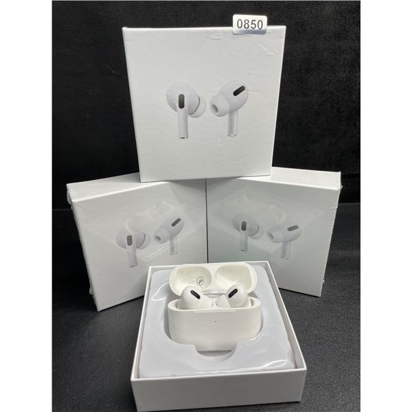 Lot of 3 Pairs Air-Pod Style Wireless Earbuds with Charging Cases - New Sealed!