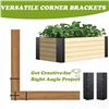Image 2 : 4-Pack 11" Metal L Brackets for Raised Planters/Flower Boxes - Screws Included - New
