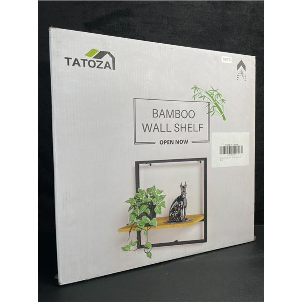Tatoza Bamboo Wall Shelf (13" x 13" Size) - New in Box (Assembly Req'd)