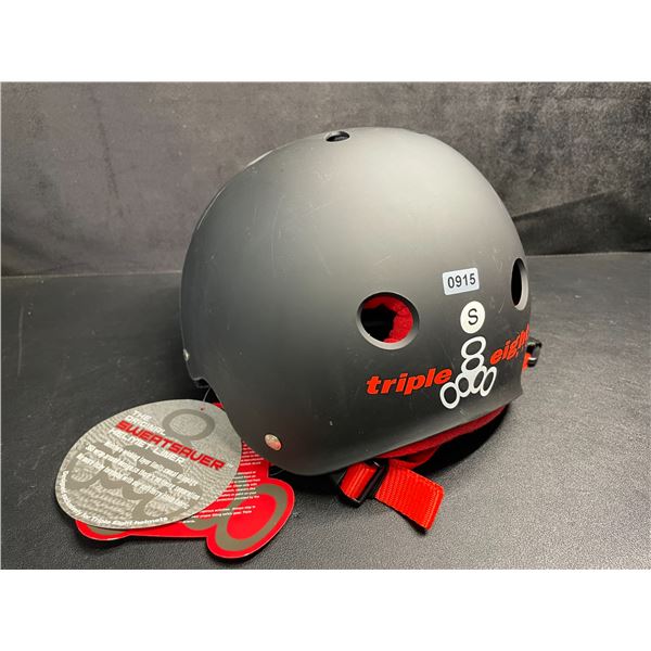 Triple Eight Certified Sweatsaver Bike/Sports Helmet - Size S - Black/Red - New with Tags!