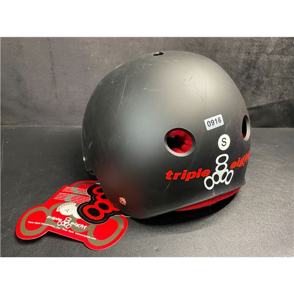 Triple Eight Certified Sweatsaver Bike/Sports Helmet - Size S - Black/Red - New with Tags!