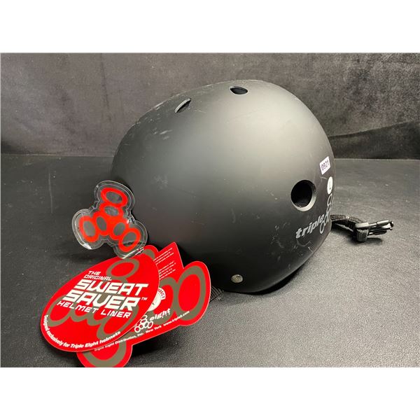 Triple Eight Certified Sweatsaver Bike/Sports Helmet - Size L - Black - New with Tags!