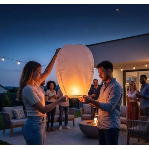 10-Pack of Wishing/Memorial Sky Lanterns - New