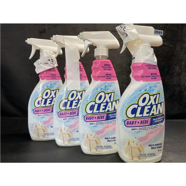 4 Bottles of Oxi-Clean Stain Remover Sprays (651ml) Multi-Purpose/Tough on Dried Stains - New