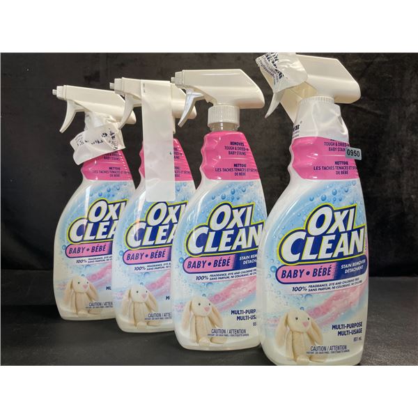 4 Bottles of Oxi-Clean Stain Remover Sprays (651ml) Multi-Purpose/Tough on Dried Stains - New