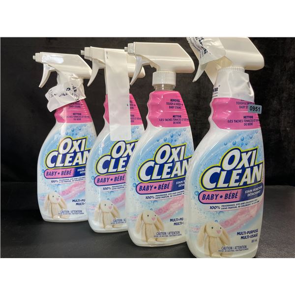 4 Bottles of Oxi-Clean Stain Remover Sprays (651ml) Multi-Purpose/Tough on Dried Stains - New